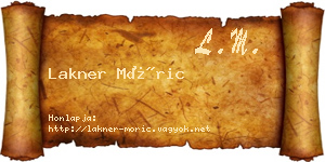 Lakner Móric névjegykártya